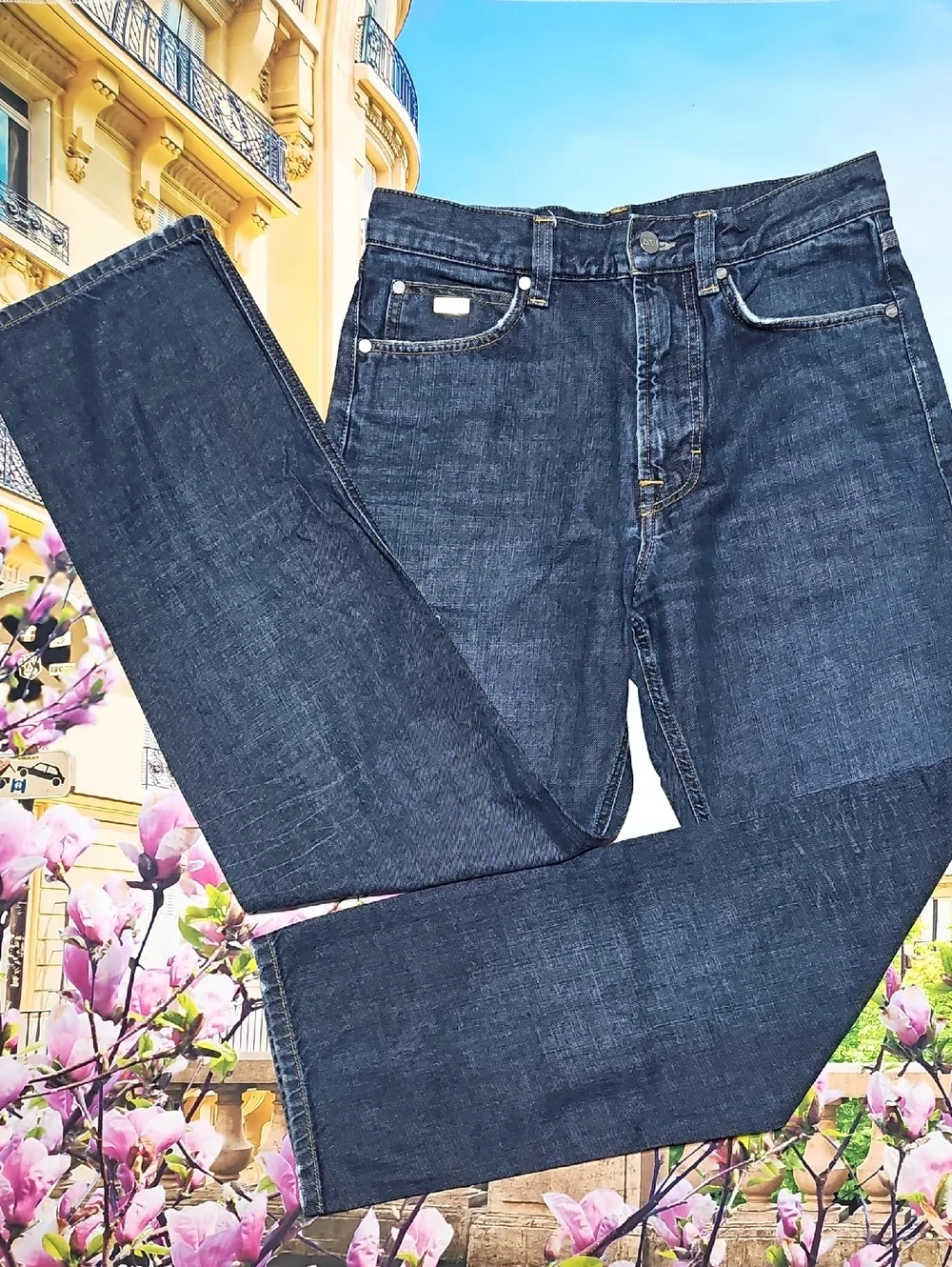 Hugo Boss Blue Straight Leg Jeans Size 28